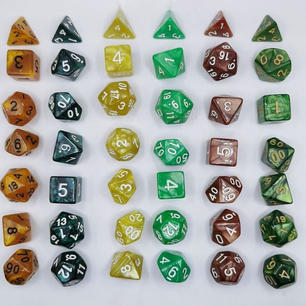 7 kpl / set DND Dice Polyhedral Dice STYLE 1 STYLE 1 Style 1