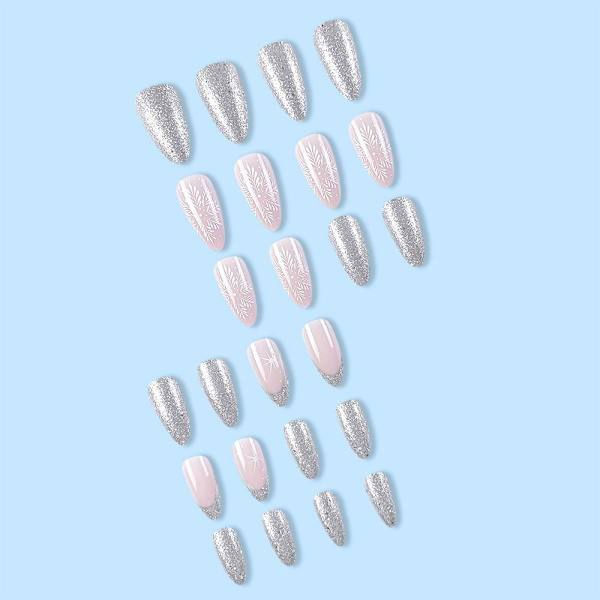 Christmas Almond Fake Nails False Nail 1 1 1