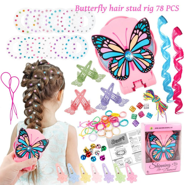 Hair Gem Stamper Hiusjalokivet Machine PINK 58PCS SET 58PCS SET pink 58pcs set-58pcs set