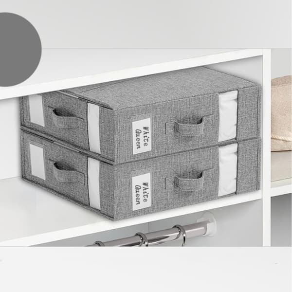 Set Förvaringslåda Vikbar Sängkläder Organizer GRÅ grey