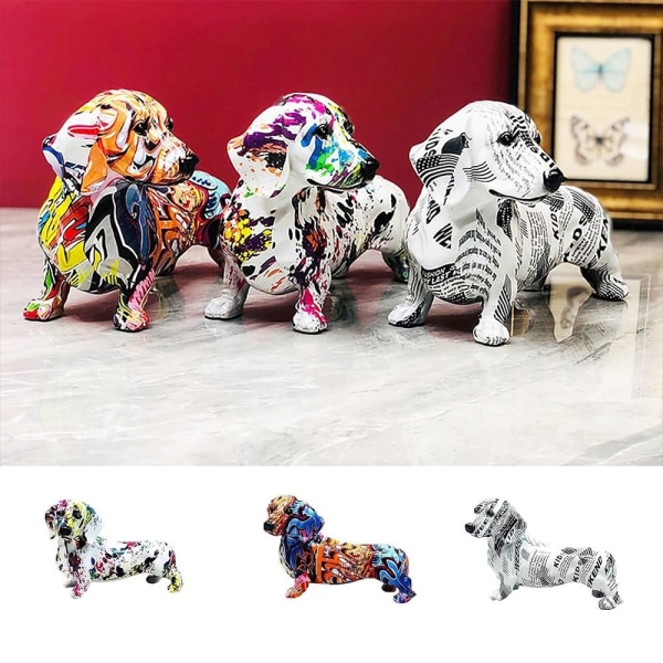 Mäyräkoirapatsas Graffiti Animal Sculpture 2 2 2