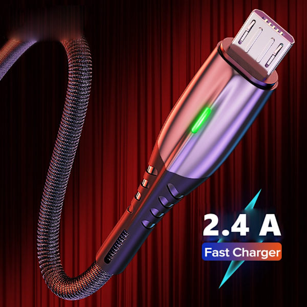 Datakabel Ladekabel RØD MICRO USB MICRO USB Red Micro USB-Micro USB