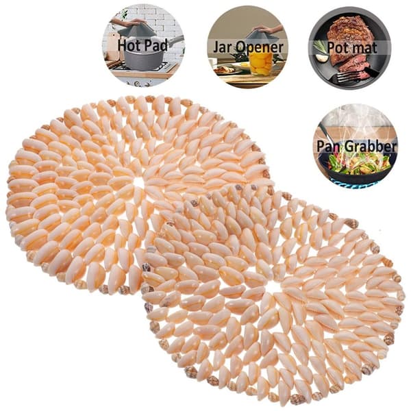 2 kpl Seashell-lasinalusen pidike Hot Pot -pidikkeen pyöreä pidike