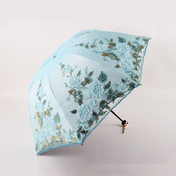 Paraply Uv Paraply BLÅ 3-FALL 3-FALL Blue 3 Fold-3 Fold