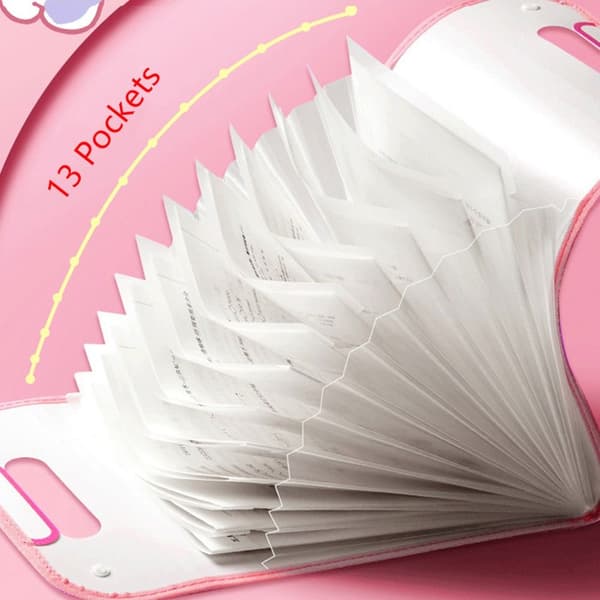 A4 Fil Mappe Test Papir Opbevaring Mappe PINK Pink