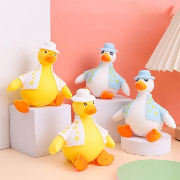 Dekomprimer Dress Up Duck Squeezing Toy WHITE S white S