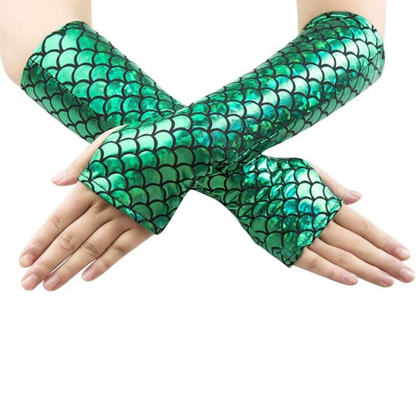Fingerless Handskar Arm Ärmar BLÅ blue