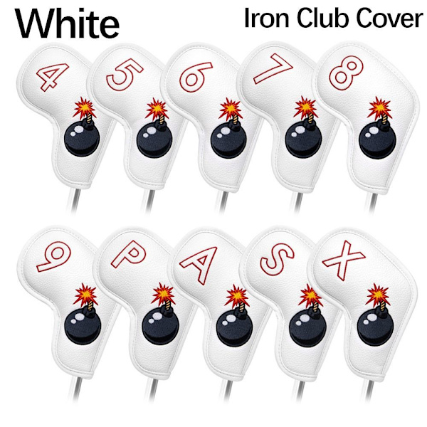 Golfmailan cover Golf-puinen cover WHITE IRON CLUB COVER RAUTA White Iron Club Cover-Iron Club Cover