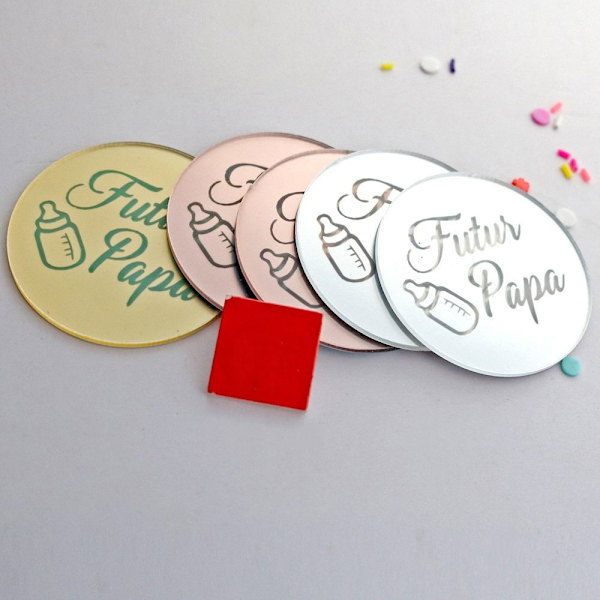 10stk Cake Top Flagg Cupcake Topper GULL Gold