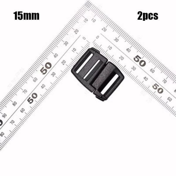 2 stk Webbing strop spænde skyder fastener 1 1 1