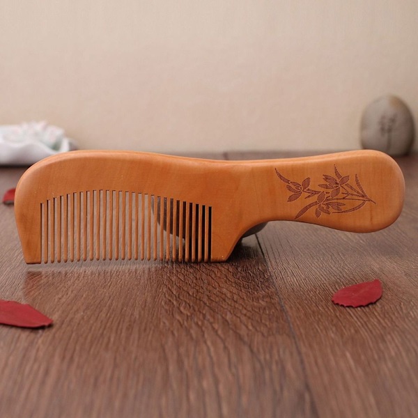 2 stk Peach Wood Comb Fine Tooth Comb 8 8 8