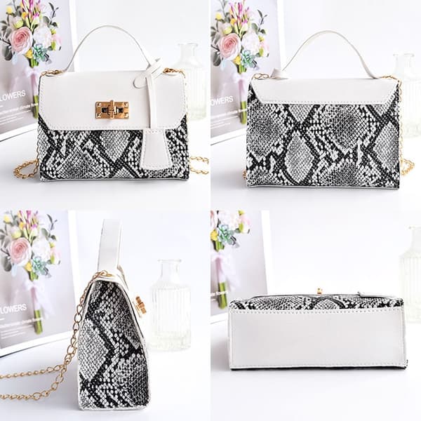 Dam Messenger Bag Dame Axelväska VIT White
