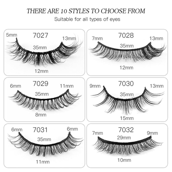 Manga Lashes Falske øjenvipper 7028 7028 7028