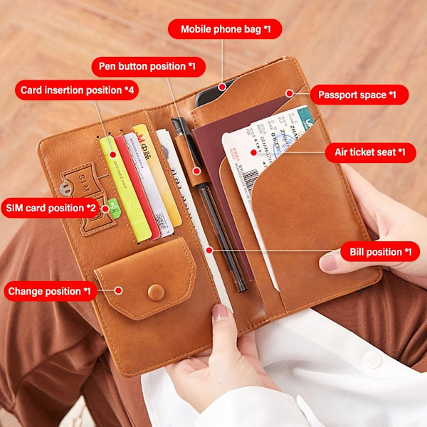 Passholder Passpose LYSEBRUN light brown