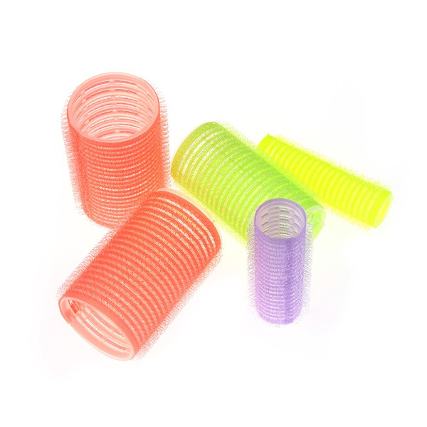 6 st Random Color Hair Rollers Self Grip 3.6cm by 6.2cm