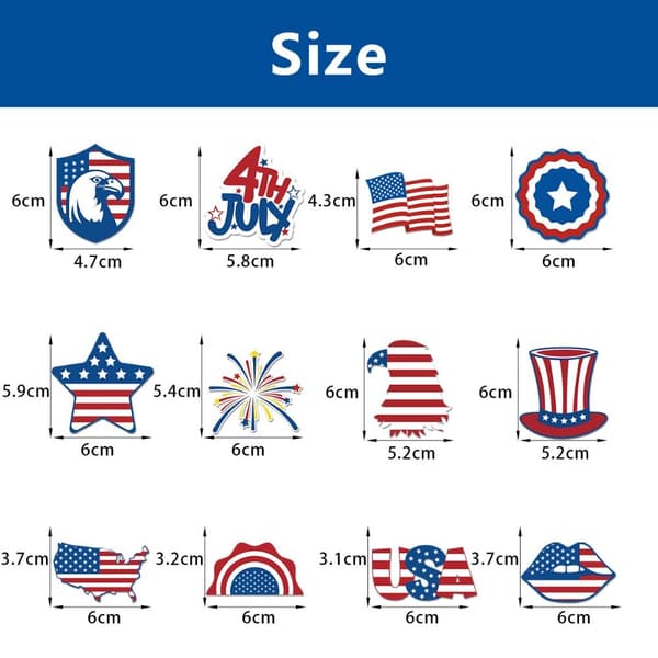 2 sæt Cake Topper Independence Day Cupcake Flag Indsættelse 2 Set