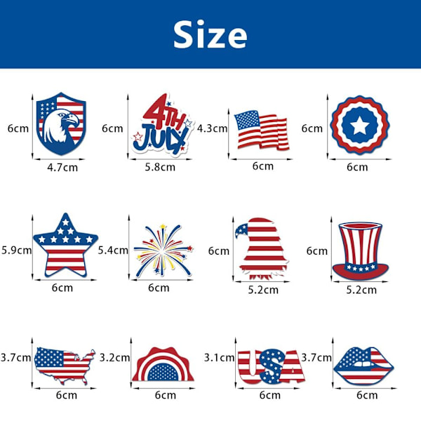2 set Cake Topper Independence Day Cupcake Flagga insättning 2 Set
