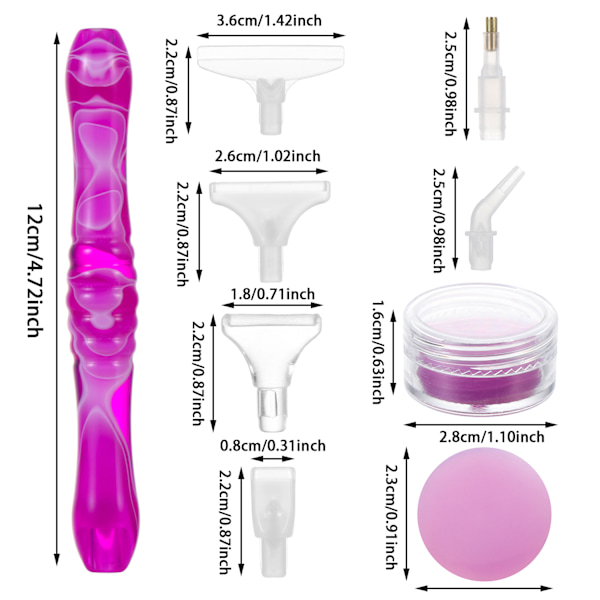 10 st Resin Diamantmålning Penna Limlera