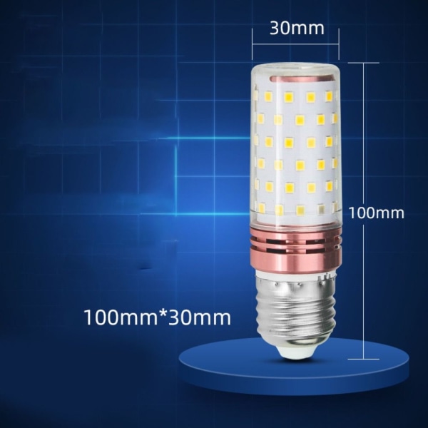 2stk LED No Flicker E27 12WCOLD WHITE KALD HVIT E27 12Wcold white