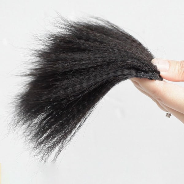 Perm Hair Pad hiustenpidennysklipsi MUSTA 20cm 20cm black 20cm-20cm