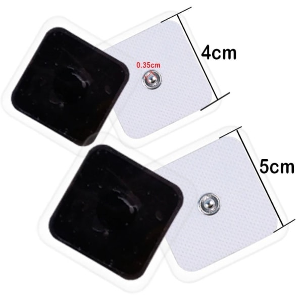 Elektrodkuddar Massagedynor SVART 4CM X 3CM Black 4cm x 3cm