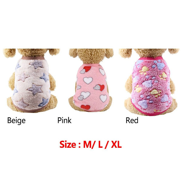 Lemmikkien vaatteet Puppy Fleece -liivi RED XL Red XL