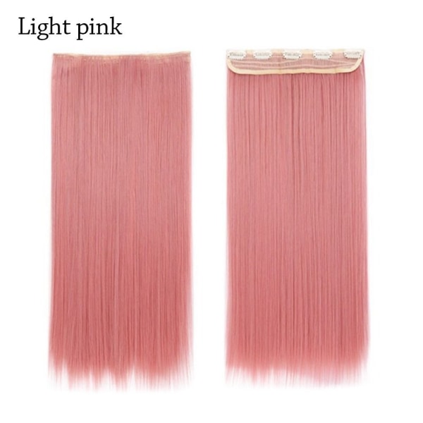 Peruk med rakt hår LJUSROSA light pink