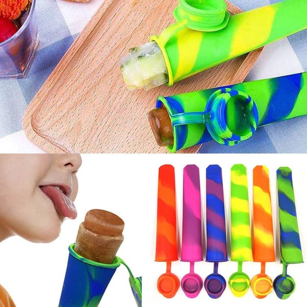 2/6 STK Ice Pop Forme Silikone Popsicle Form E E E