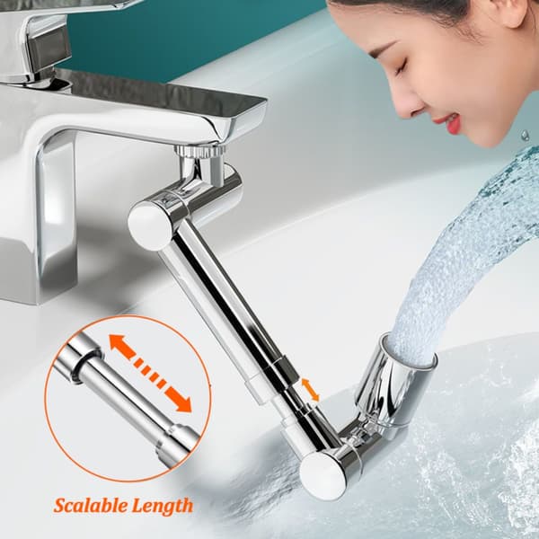 1440° Kranluftekran Sprutsikker Bubbler SØLV Silver