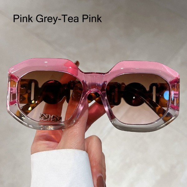Overdimensjonerte solbriller for menn og kvinner Solbriller ROSA Pink Grey-Tea Pink