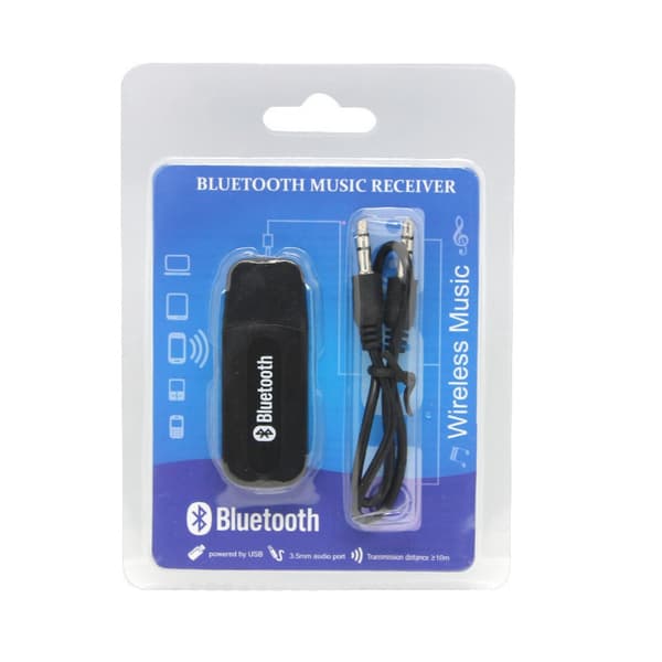 Bil Bluetooth-adapter MP3-musikkspiller Bluetooth-mottaker Black