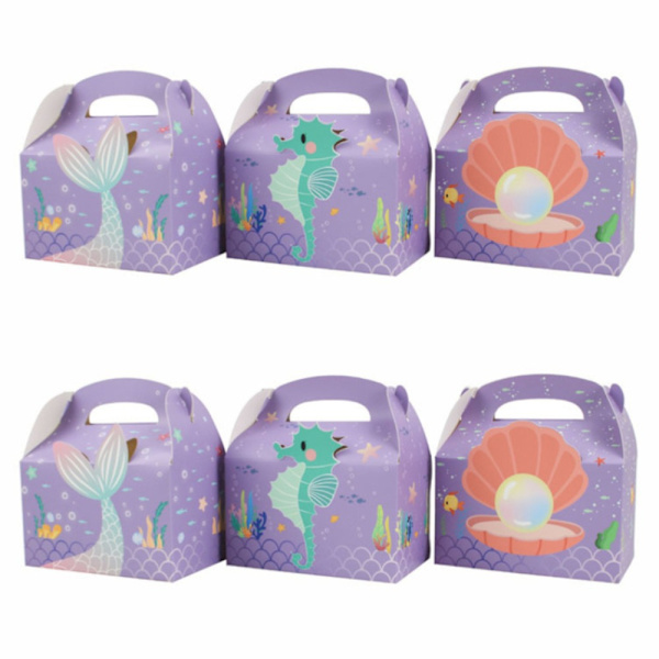 6st Cookie Box Förpackningar Påsar MIX MIX Mix