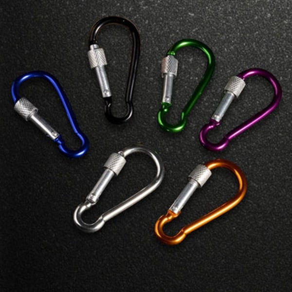 10kpl Outdoor Sports Carabiner Turvasolki Avaimenperä PUNAINEN Red