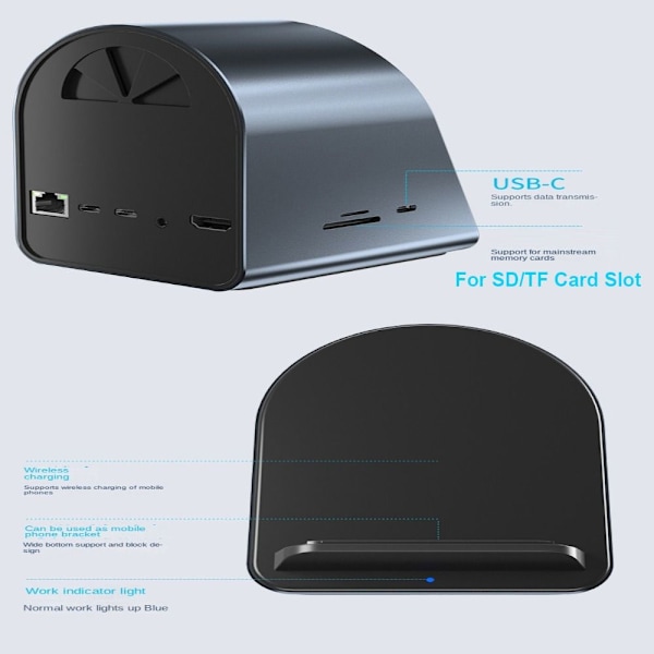 USB HUB Type-C dockningsstation 4K HDMI-kompatibel