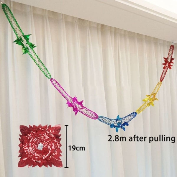 2/4/8 stk metalfolie krans loftskrans I-2.8M 2 stk. I-2.8M I-2.8m 2Pcs