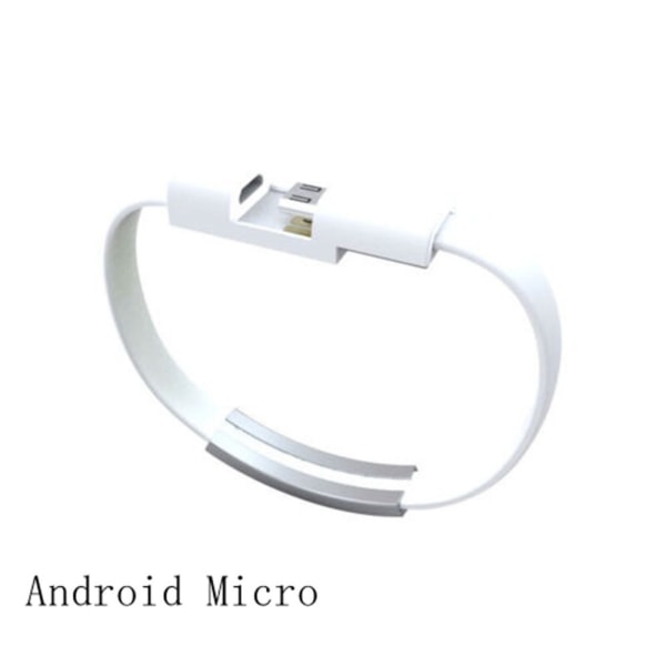 Opladningslinje Datalinje HVID ANDROID MICRO ANDROID MICRO White Android Micro-Android Micro