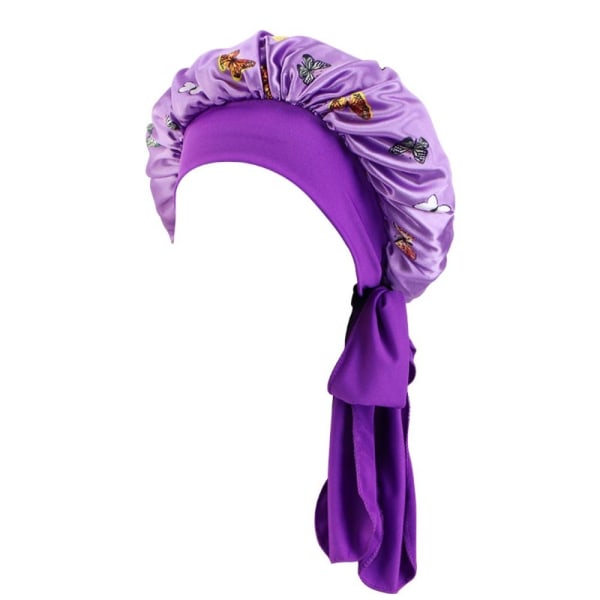 Satin Sovepanser Satin Bonnet LILLA Purple