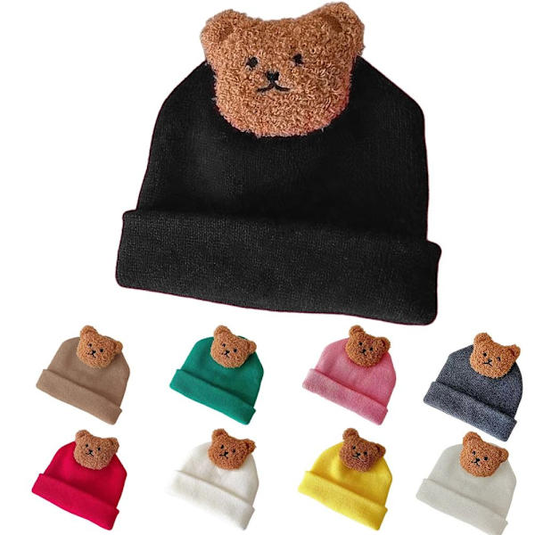 Baby cap lämmin vastasyntyneen cap MUSTA black