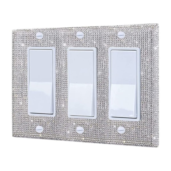 US Standard Switch Panel Sticker Rhinestones Socket Frame 07 07 07