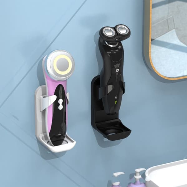 2kpl partakoneen pidike parranajokoneen organizer MUSTA BB black B-B
