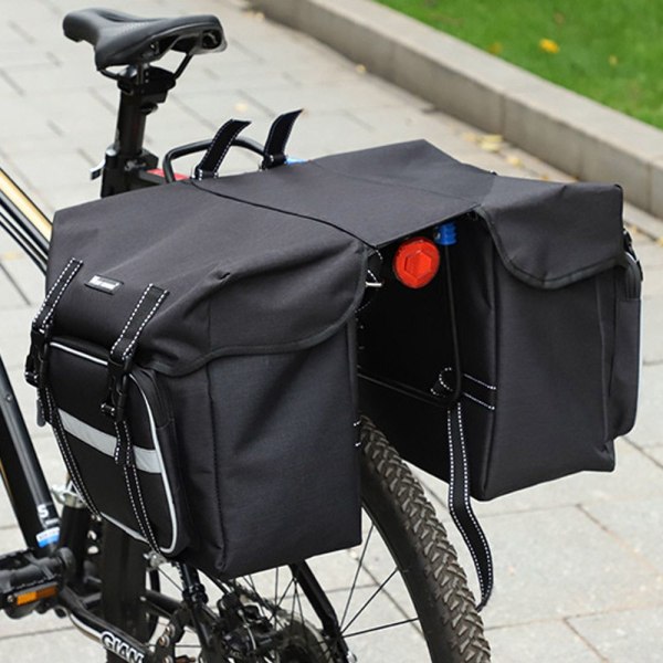 Cykel Dubbel Väska Bagagehållare Pack GRÅ grey
