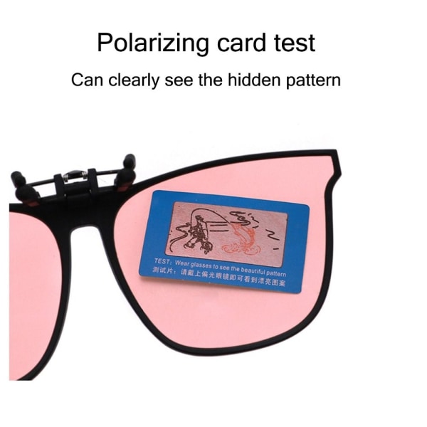 Polariserad Clip On Solglasögon Herr Bilförare Goggle ROSA ROSA Pink