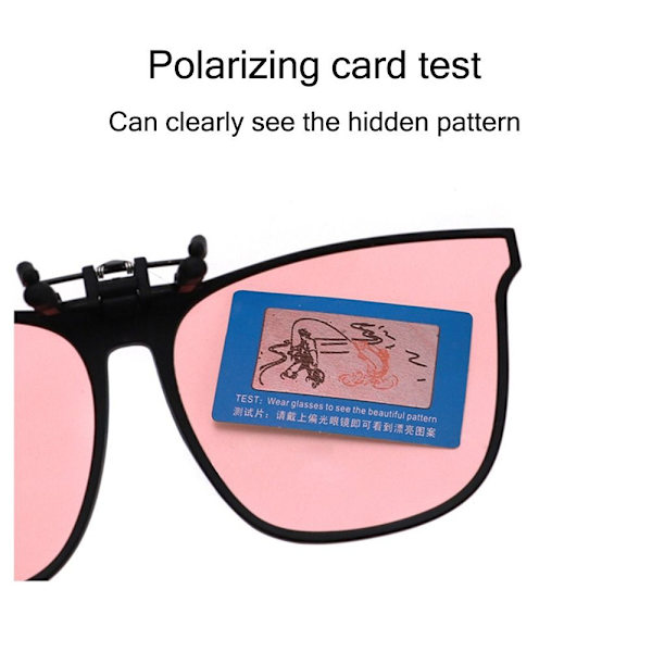 Polariserad Clip On Solglasögon Herr Bilförare Goggle ROSA ROSA Pink