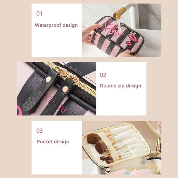 Kosmetikväska för kvinnor Resetoalettförvaringsväska E E E
