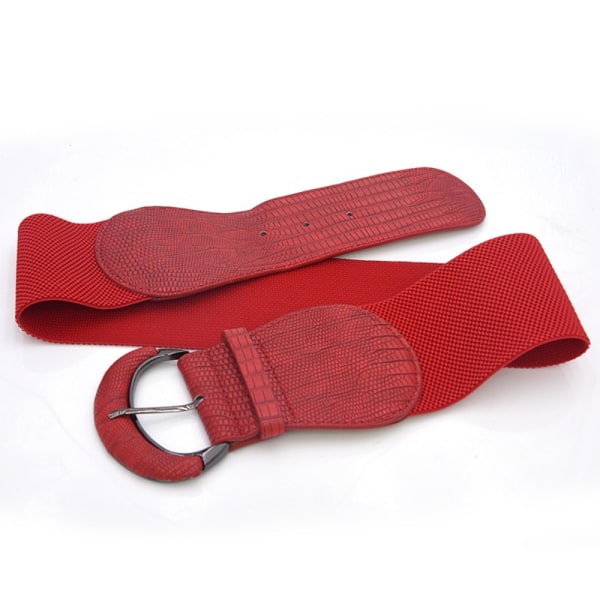 Bredt elastisk bælte Cinch talje stretch bælte RØD Red