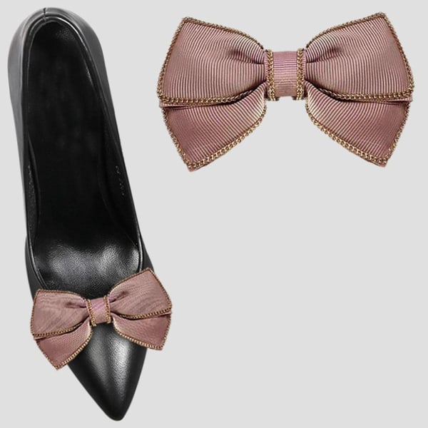 2 STK Shoe Clips Skinnende Dekorative Clips ROSA pink