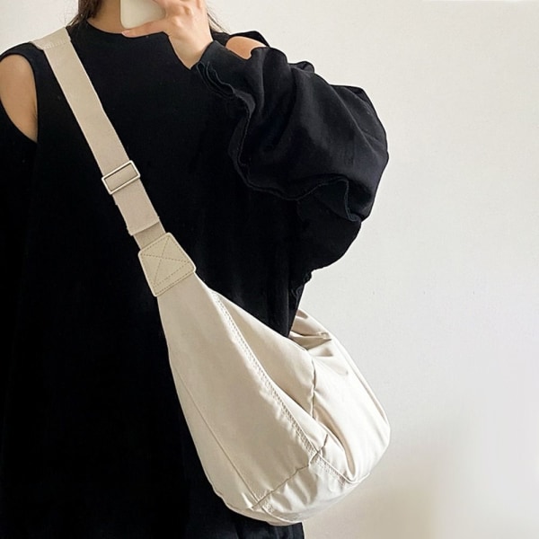 Crossbody Bag Dumpling Bag HVIT white