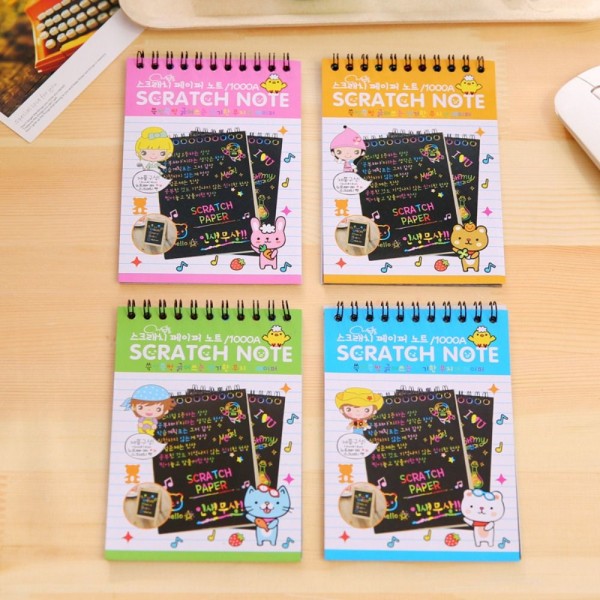 Scratch Paper Art Rainbow Scratch Note Book BLÅ 1 BOK 1 BOK Blue 1 book-1 book