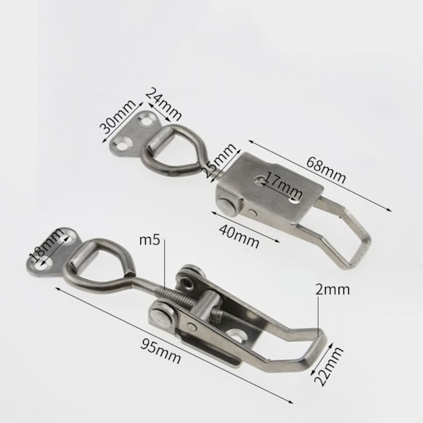 4pack Toggle Lach Clamps Dra Hasp Spärrar Snabbkoppling Hand