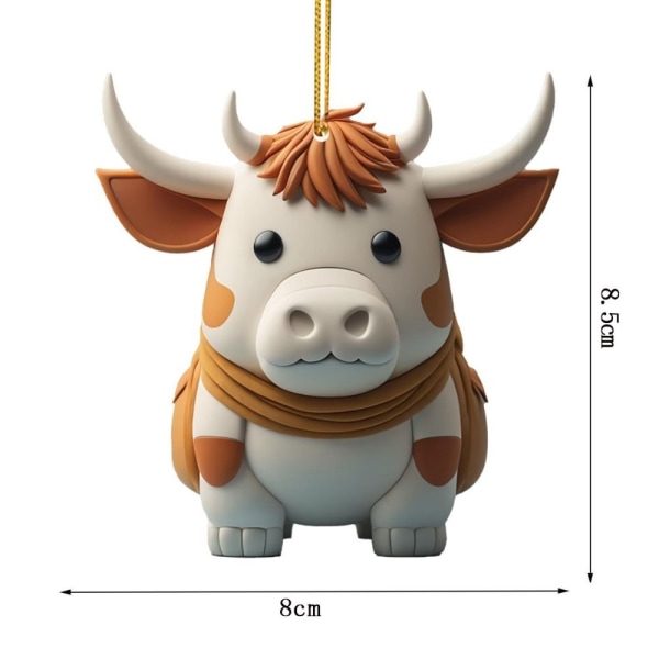 2kpl Xmas Cow -riipus Joulun riippuva koriste 7 7 7